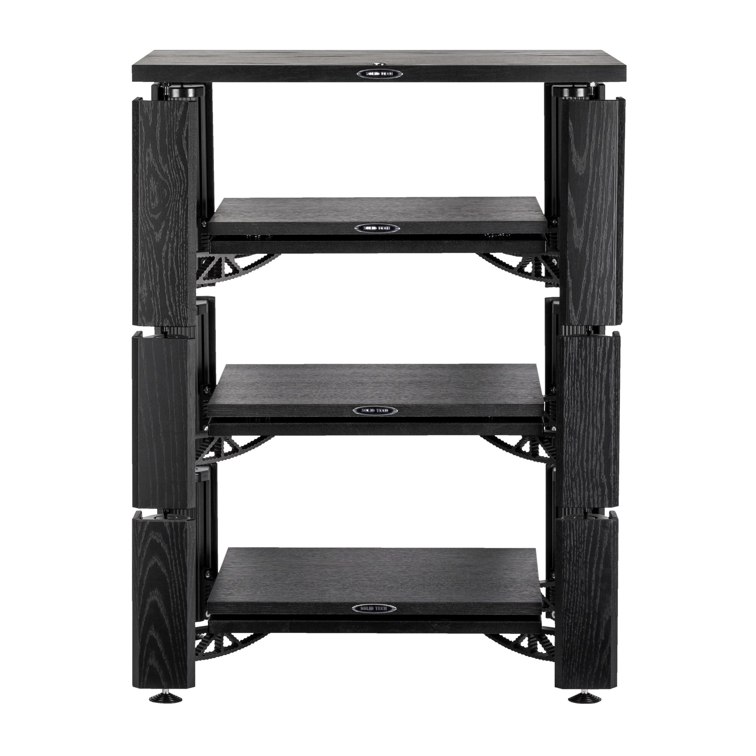 Hybrid Wood 3 shelf-kit with Isolation shelf-kit in Black oak-image