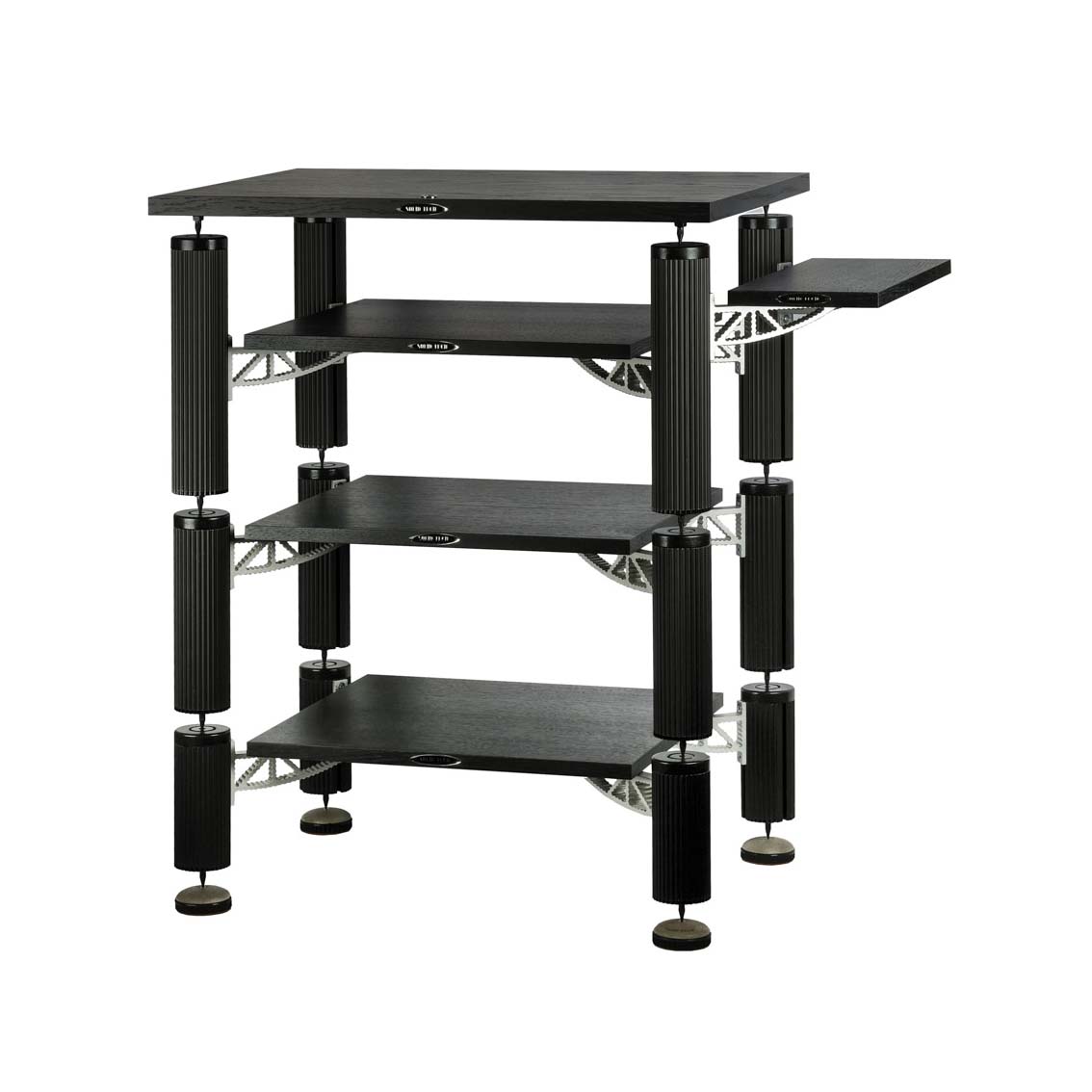 3 shelf-kit design with top shelf and sideboard in black oak main image